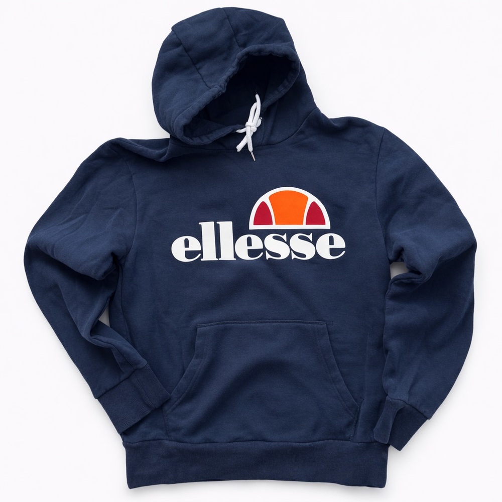 Ellesse Big Logo Hoodie Navy Blue Pullover